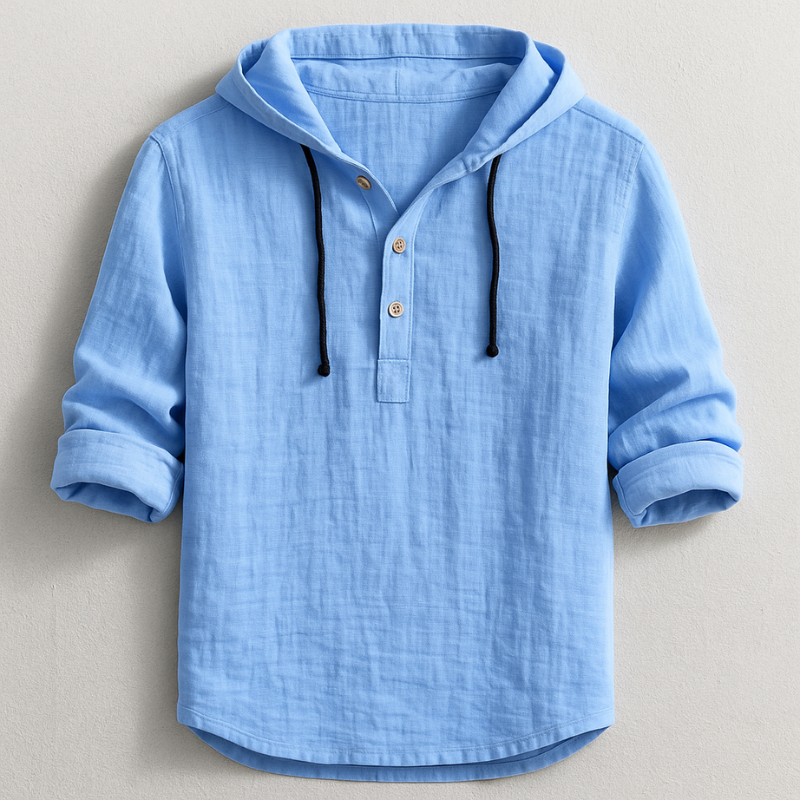 NOÉ | Chemise à capuche et col boutonné