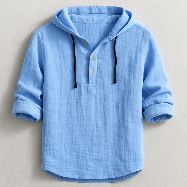 NOÉ | Chemise à capuche et col boutonné