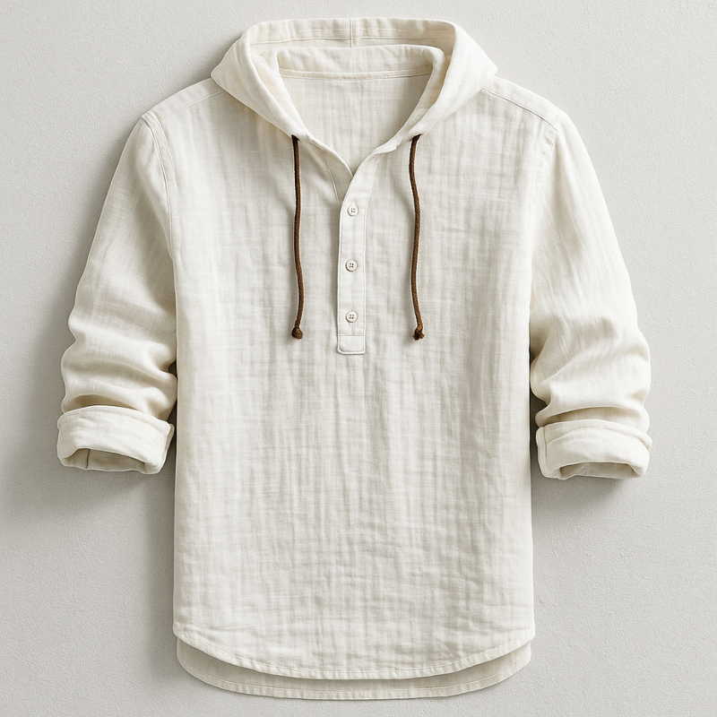 NOÉ | Chemise à capuche et col boutonné