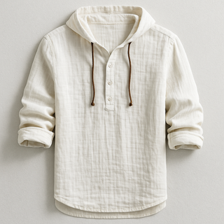 NOÉ | Chemise à capuche et col boutonné