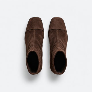 MAËLLE | Bottines effet daim à talon bloc
