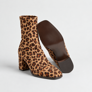MAËLLE | Bottines effet daim à talon bloc