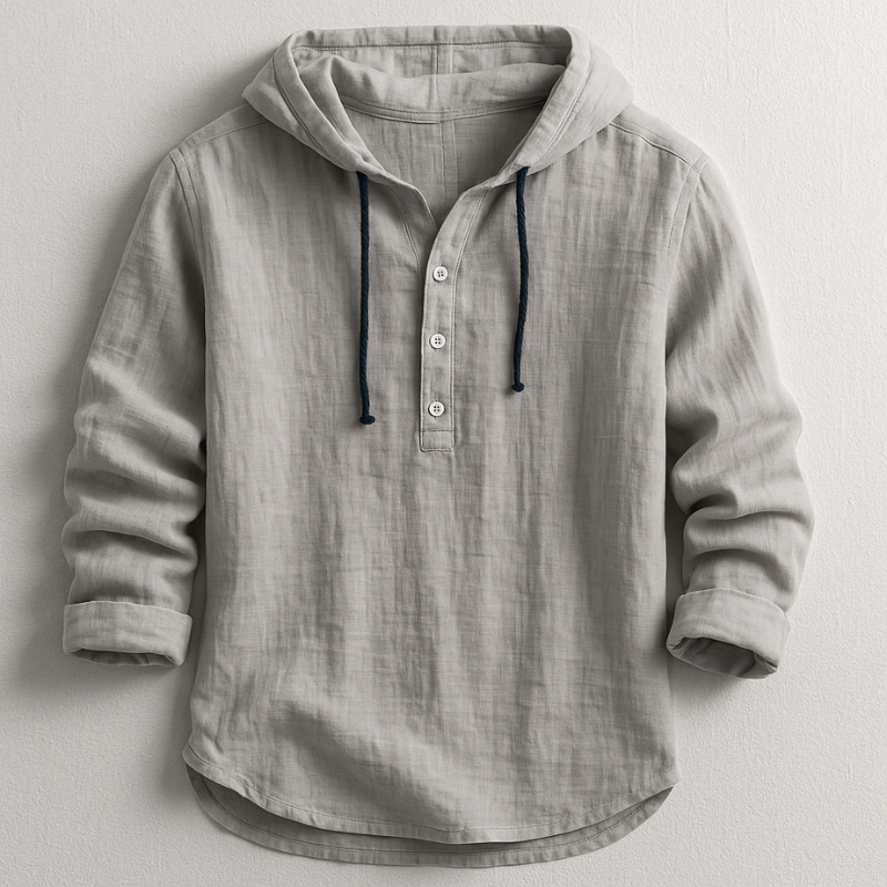 NOÉ | Chemise à capuche et col boutonné