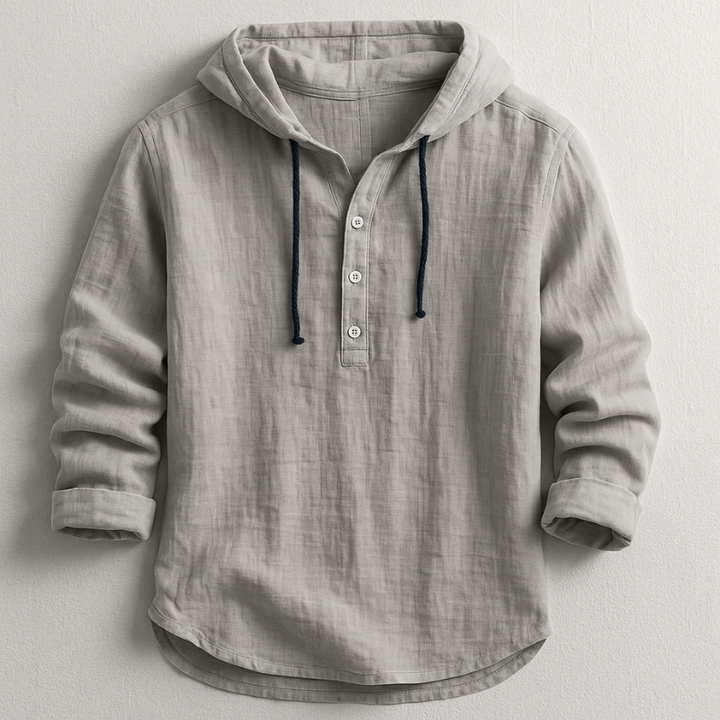 NOÉ | Chemise à capuche et col boutonné