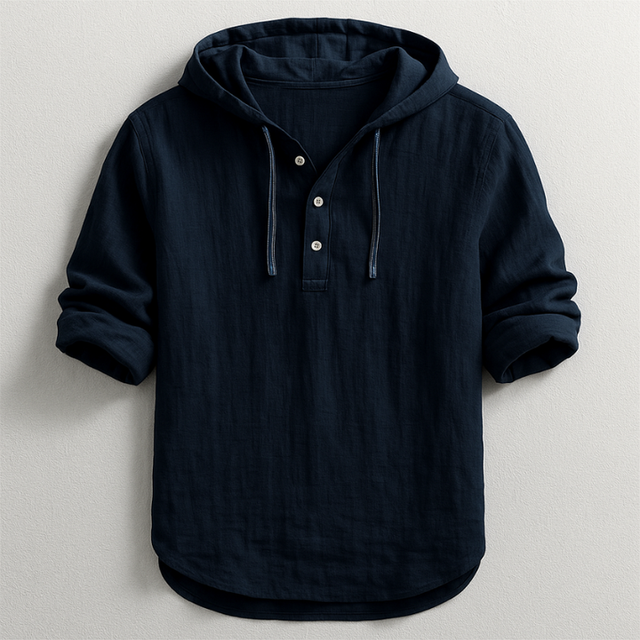 NOÉ | Chemise à capuche et col boutonné
