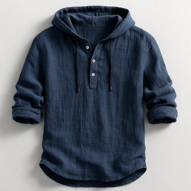 NOÉ | Chemise à capuche et col boutonné