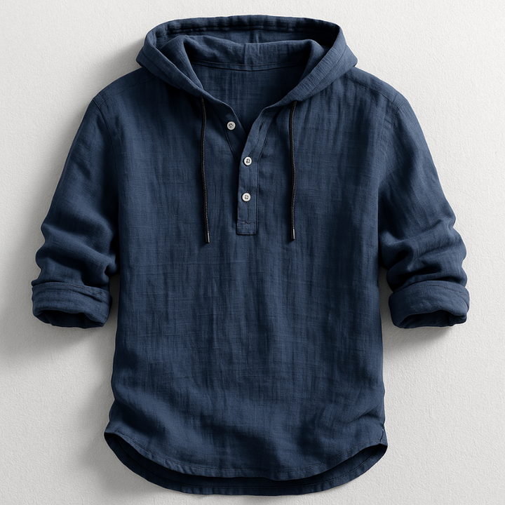 NOÉ | Chemise à capuche et col boutonné