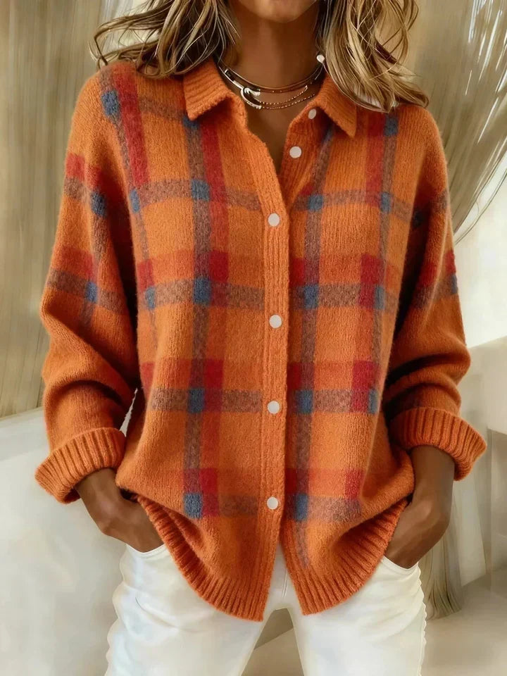 FRANCESCA | Cardigan à carreaux