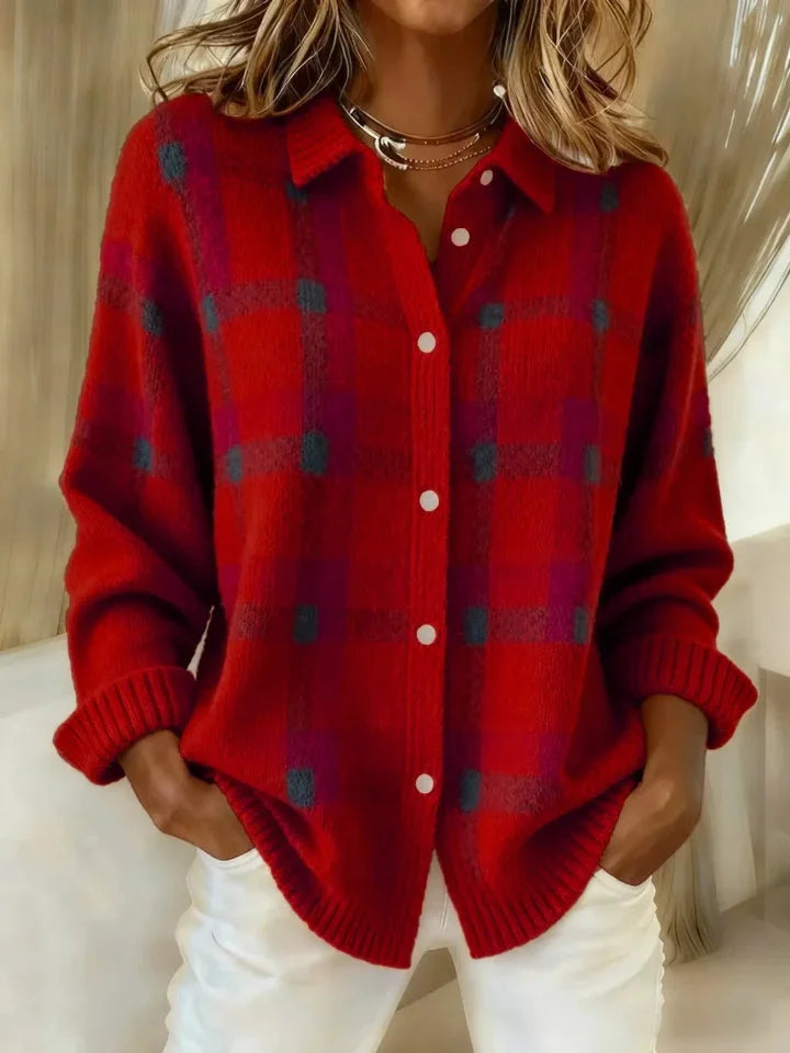 FRANCESCA | Cardigan à carreaux