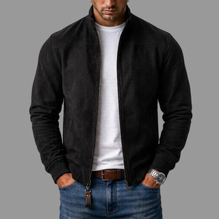 Corrado | Bomber effet daim col montant