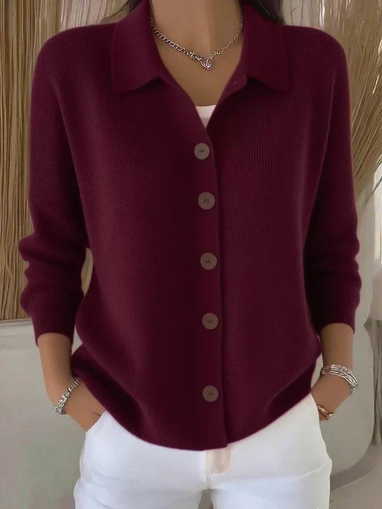 MARCELLE | Cardigan en maille à col montant