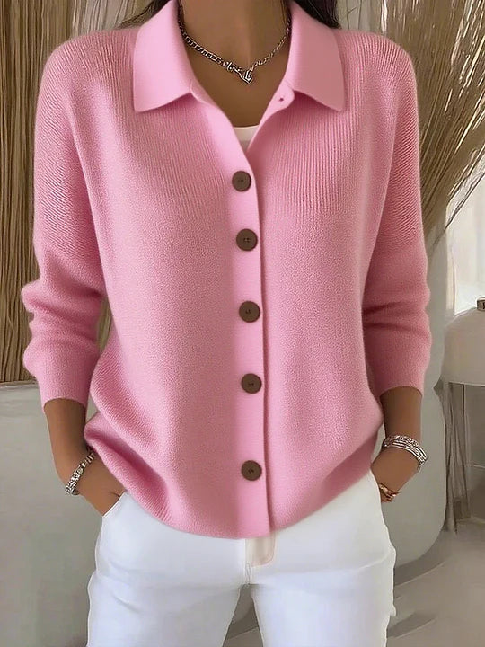 MARCELLE | Cardigan en maille à col montant