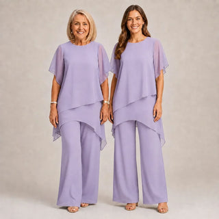 Chiara | Ensemble fluide 2 pièces à pantalon palazzo