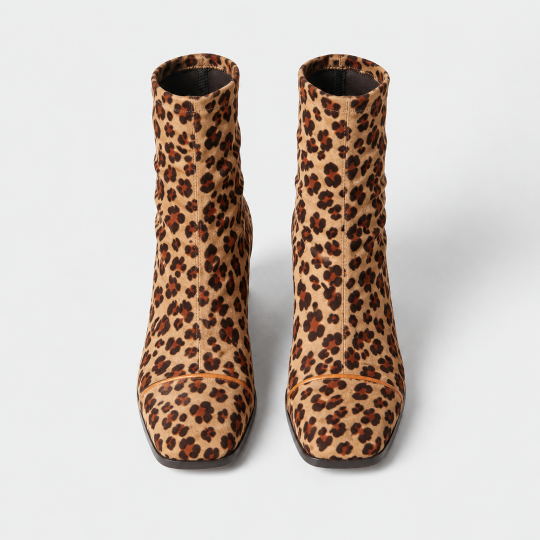 MAËLLE | Bottines effet daim à talon bloc