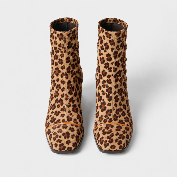 MAËLLE | Bottines effet daim à talon bloc