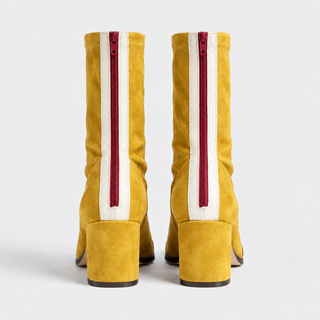 MAËLLE | Bottines effet daim à talon bloc