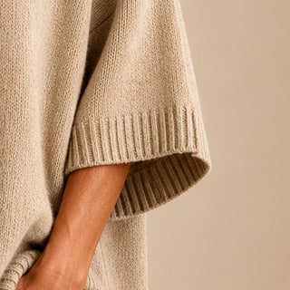 PONCHO À CAPUCHE MANCHES 3/4