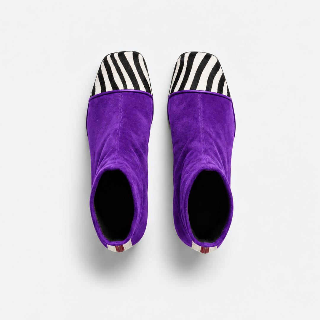 MAËLLE | Bottines effet daim à talon bloc