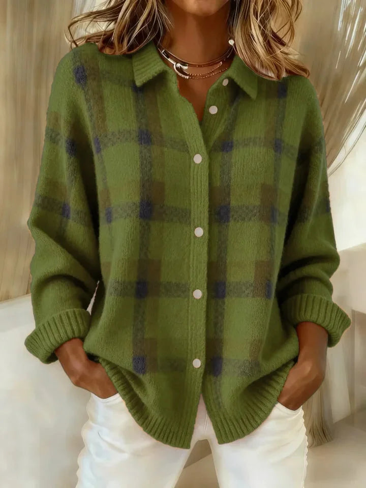 FRANCESCA | Cardigan à carreaux