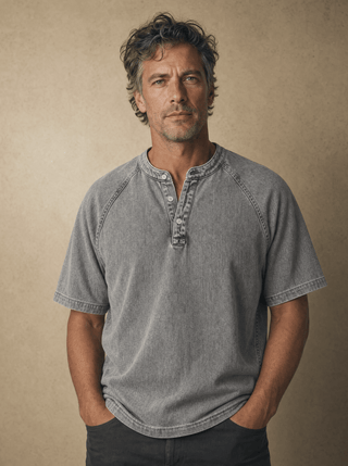 MATHIS | T-shirt à col tunisien