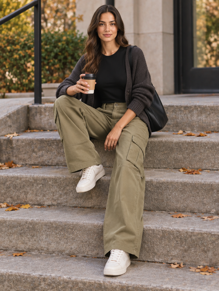 JADE | Pantalon cargo ample
