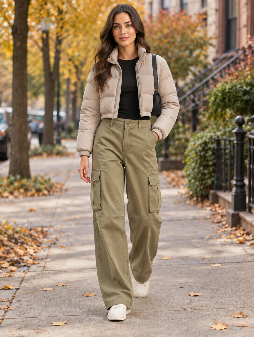 JADE | Pantalon cargo ample