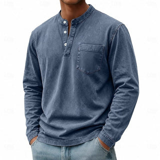 BASTIEN | T-shirt à col tunisien et manches longues